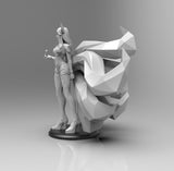 E515 - Games character design, The Nine tail girl ahri statue, STl 3D model design print download files