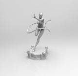 E516 - COmic character design, The Black girl with whip weopon, STL 3D model design print download files