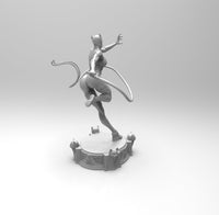 E516 - COmic character design, The Black girl with whip weopon, STL 3D model design print download files