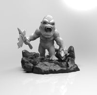 E520 - Legendary character design, The Godzella and The Kong statue, STL 3D model design print download files