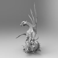 A148 - Mythical creature dragon, Feather Dragon, STL 3D model design print download files