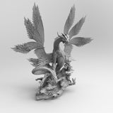 A148 - Mythical creature dragon, Feather Dragon, STL 3D model design print download files