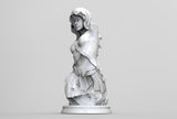 A888 - Comic Character design, The Half Statue of WW Girl, STL 3D model design print download files