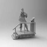 F492 - Character statue, Space station female technician ( NSFW / SFW ) , 3D STL Model design print download files