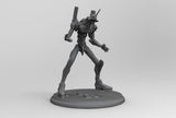 A415 - Anime character design, The Evangelion Unit 01 Full body statue, STL 3D Model design printable download files