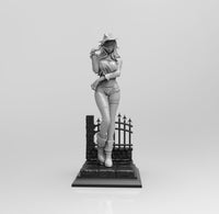 A527 - Horror character design, Sexy Freddy female statue, STL 3D model design print download files