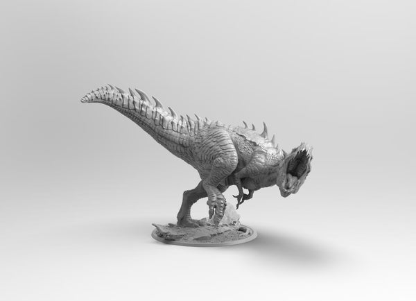 A255 - Legendary creature design, Trex and the rider, STL 3D model design print download file