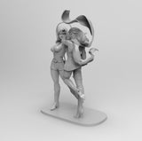 F511 - Vintage Comic style Wonder girl and super girl, STL 3D Model design print download file