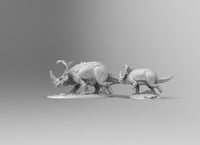 A248 - Legendary creature design, The horn dinasour with rider, STL 3D model design print download file