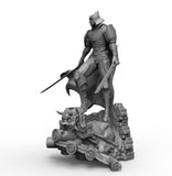 E141 - Comic Character design, the bad guy in samurai version with katana, STL 3D model design print download files