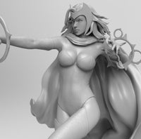 F432 - Superheroes character design, Female character Scarlet witchii, STL 3D model design print download file