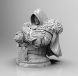 A665 - Comic character design, The Doom guy bust, STL 3D model design print download files