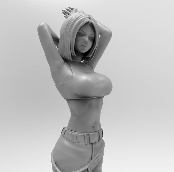 F442 - K.O.F Games character female design statue, Blue Mary, STL 3D model design print download file
