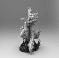 E574 - Comic character design, The Phoenix sculpture and bust statue, STL 3D model design print download files