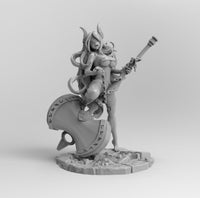 F443 - Sexy Naomi Character design with big axe ( SFW / NSFW ) , STL 3D model design print download files