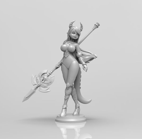 A584 - Waifu character design, The Seven Epic Lunar girl, STL 3D model design print download files