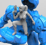 A585 - Anime character design, The Samus Metroid girl, STL 3D model design print download files