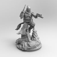 B117 - Starwars Battle Character design, Boba Fedd ,STL 3D model design print download files