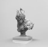 A610 - Legendary god design, The sun wu kong monkey god bust, STL 3D model design print download files