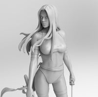 F524 - Hot Comics Character heroes  , Psylucke design statue with two poses , STL 3D model print download files