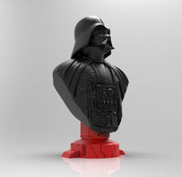 A607 - Movie character design, The Darth Vader bust, STL 3D model design print download files