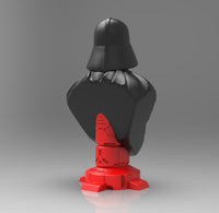 A607 - Movie character design, The Darth Vader bust, STL 3D model design print download files