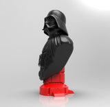 A607 - Movie character design, The Darth Vader bust, STL 3D model design print download files