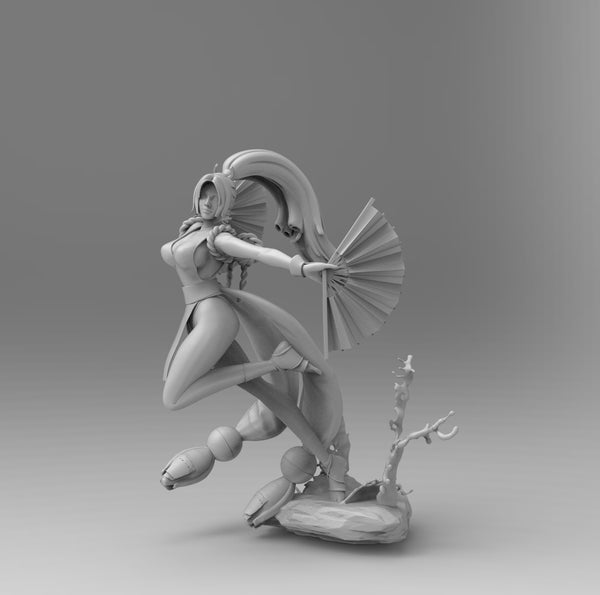 A587 - S and K Character, Mai Shira Mui Female design statue, STL 3D model design print download files