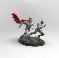 A627 - Comic character diorama, SM vs FL statue design, STL 3D model design print download files