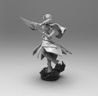 A691 - Games Character design, The WOW magix Girl statue, STL 3D model design print downloads files