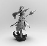 A691 - Games Character design, The WOW magix Girl statue, STL 3D model design print downloads files