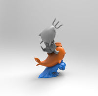 E582 - Anime character design, The Chibi shark statue design, STl 3D model design print download files