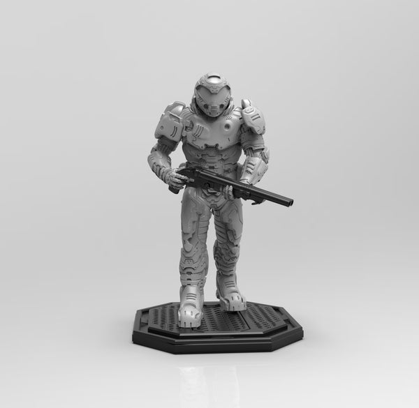 A728 - Games character design, The Dooms Slayer men with shotgun, STL ...