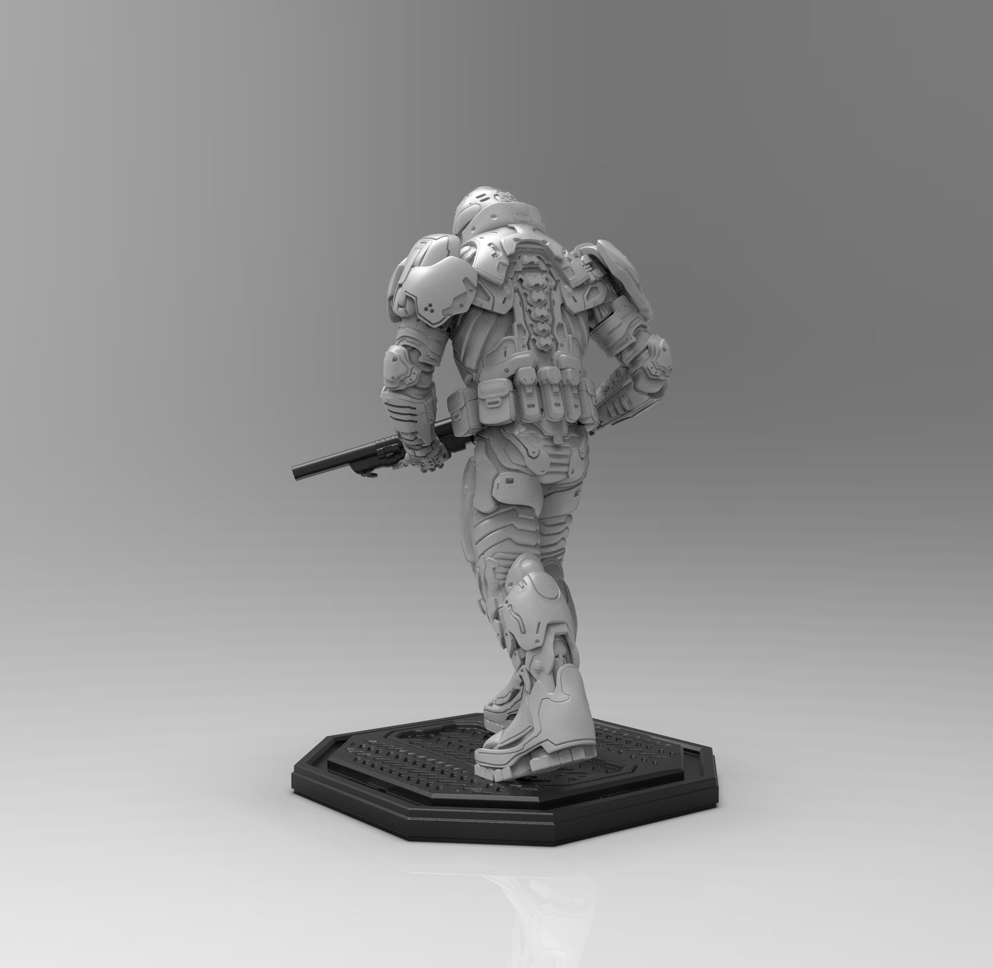 A728 - Games character design, The Dooms Slayer men with shotgun, STL ...