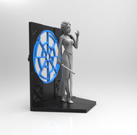 E260 - Cartoon character fan arts, The Darth ice princess with saber, STL 3D model design print download files