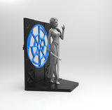 E260 - Cartoon character fan arts, The Darth ice princess with saber, STL 3D model design print download files