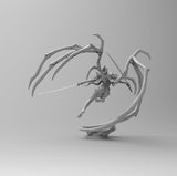 A183 - Legendary creature design, Sexy Succubus warrior with katana design, STL 3D model design print download files