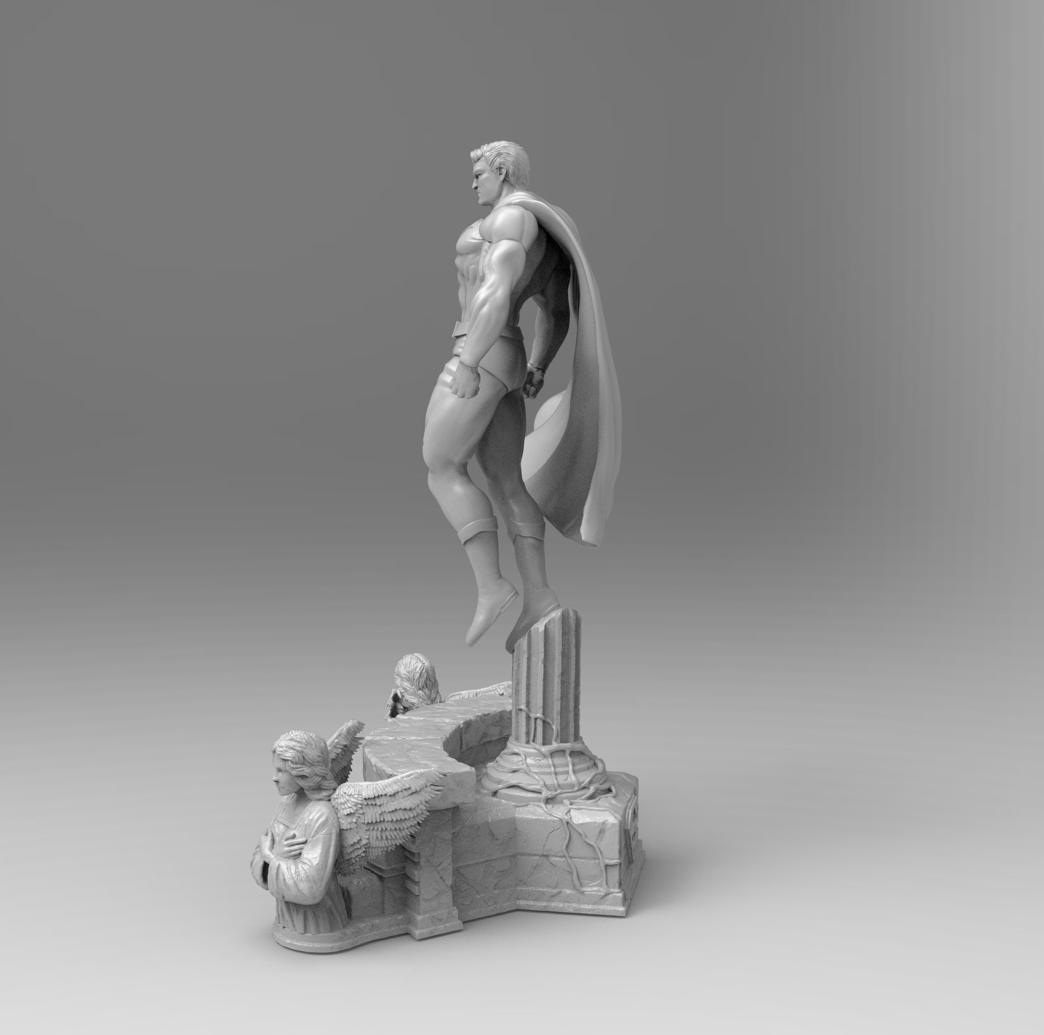 A187 - Superman, Comic character design, STL 3D model design print dow ...