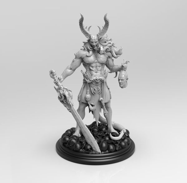 A769 - Demon character design, The demonic slayer statue, STL 3D model design print download files