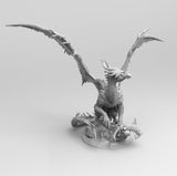 A163 - Legendary creature design , the bronze wings dragon, STL 3D model design print download file