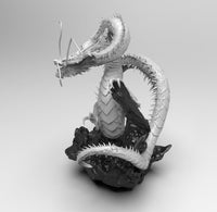 A680 - Legendary dragon design, The dragon kundal design statue, STL 3D model design print download files