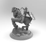 A682 - Anime character design, Hakuto no ken character with horse, STL 3D model design print download files