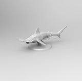 A171 - Legendary creature design, Hammerhead shark statue, STL 3D model design print download file