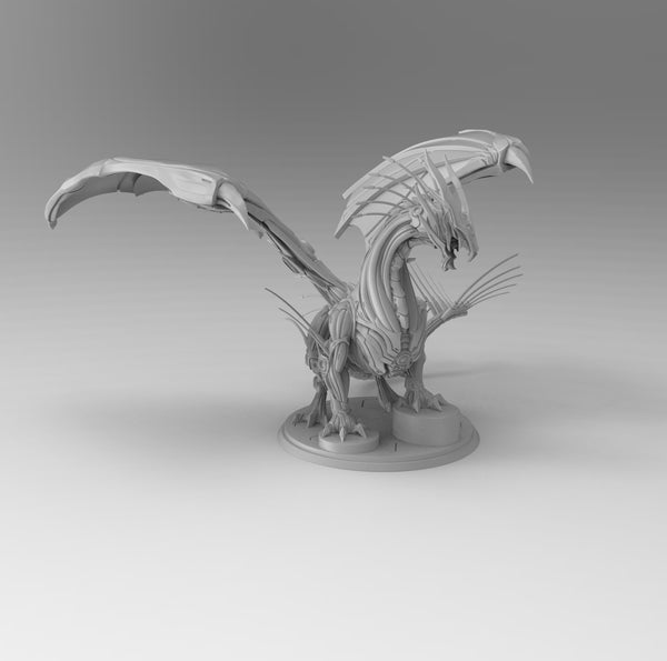 A168 - Legendary creature design, Robotic dragon, STL 3D model design print download files