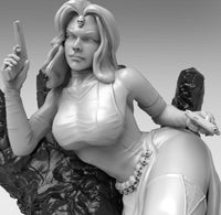A692- Comic character design, The blue face female character , STL 3D model design print download files