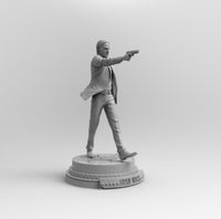 B129 - Movie character design, John Wick never die statue, STL 3D model design print download file