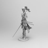 B177 - The Beauty female Sword master , STL 3D model design print download files