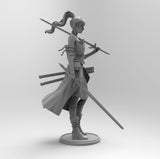 B177 - The Beauty female Sword master , STL 3D model design print download files