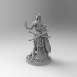 B176 - Samurai Girl Azula with fire statue, STL 3D model design print download file