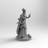 B176 - Samurai Girl Azula with fire statue, STL 3D model design print download file